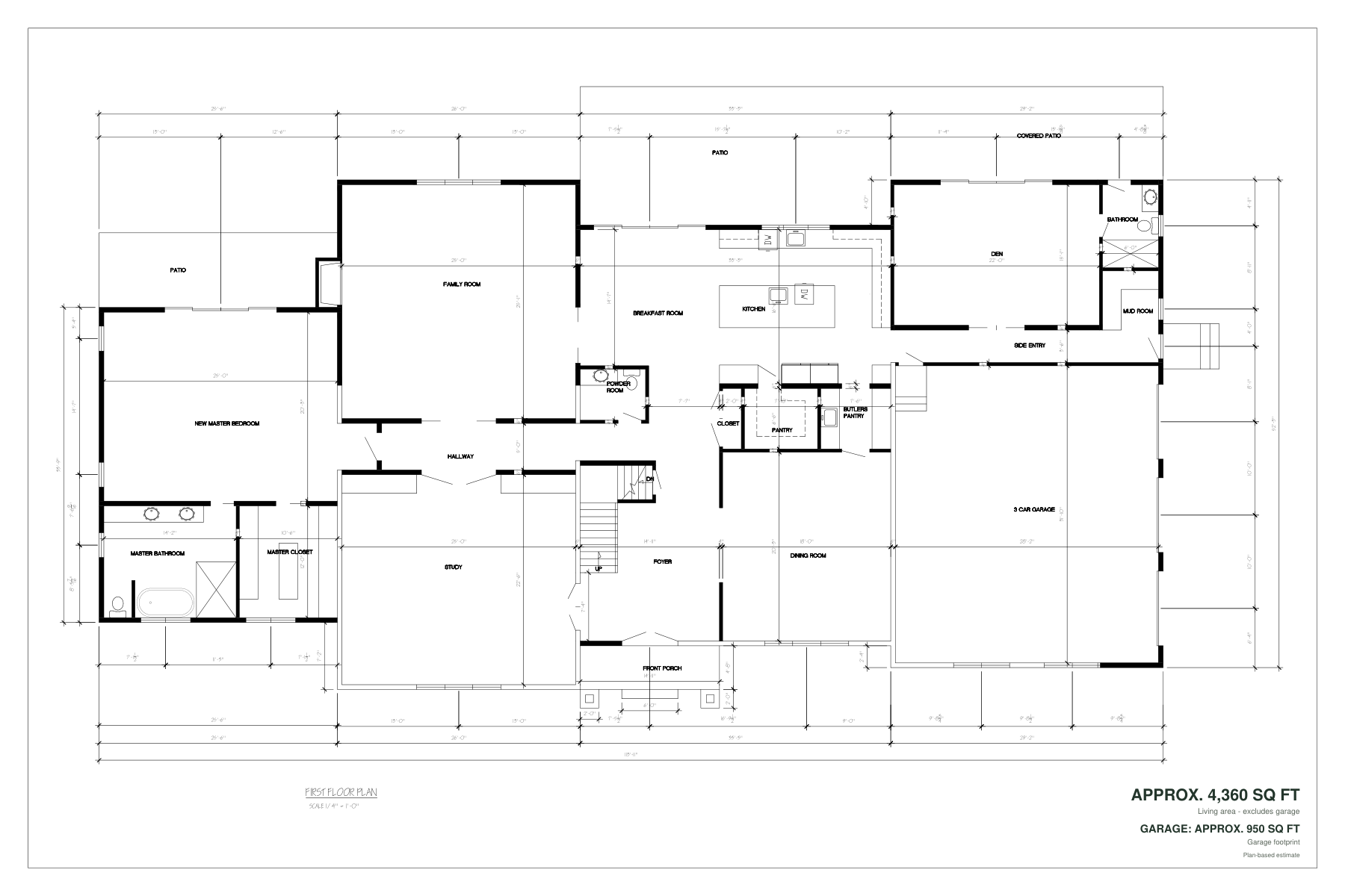 Proposed first-floor architectural plan for 31 McCampbell Road